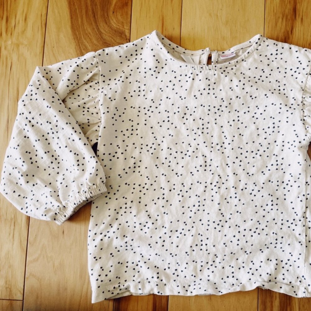 Zara Girls Balloon Sleeve Shirt